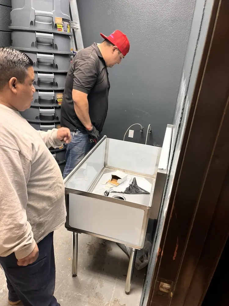 Commercial plumbing and sink installation in Woodstock